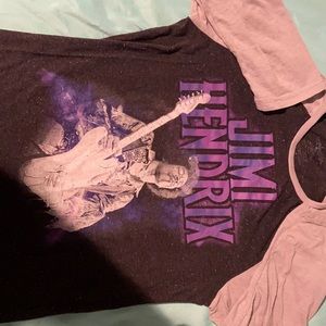 Women’s Longsleeve Jimi Hindrix Image Tee-Shirt
